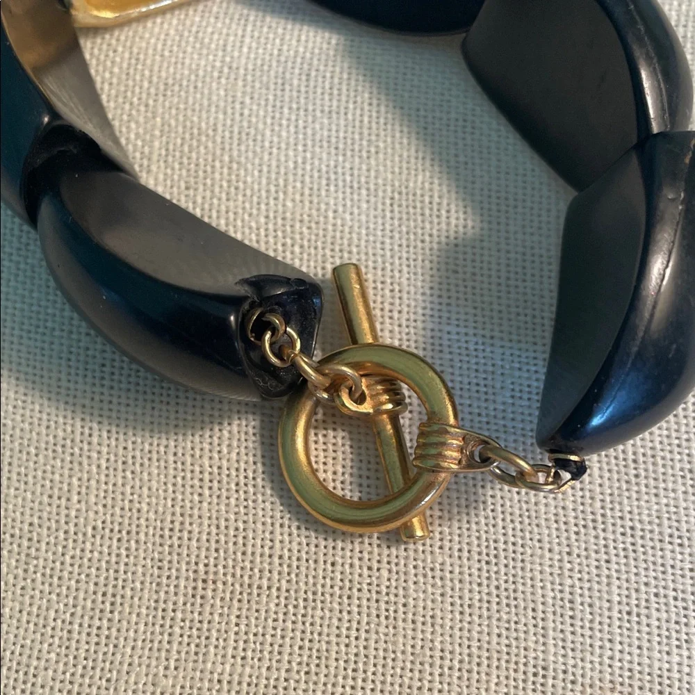 Gold and Black Link Bracelet